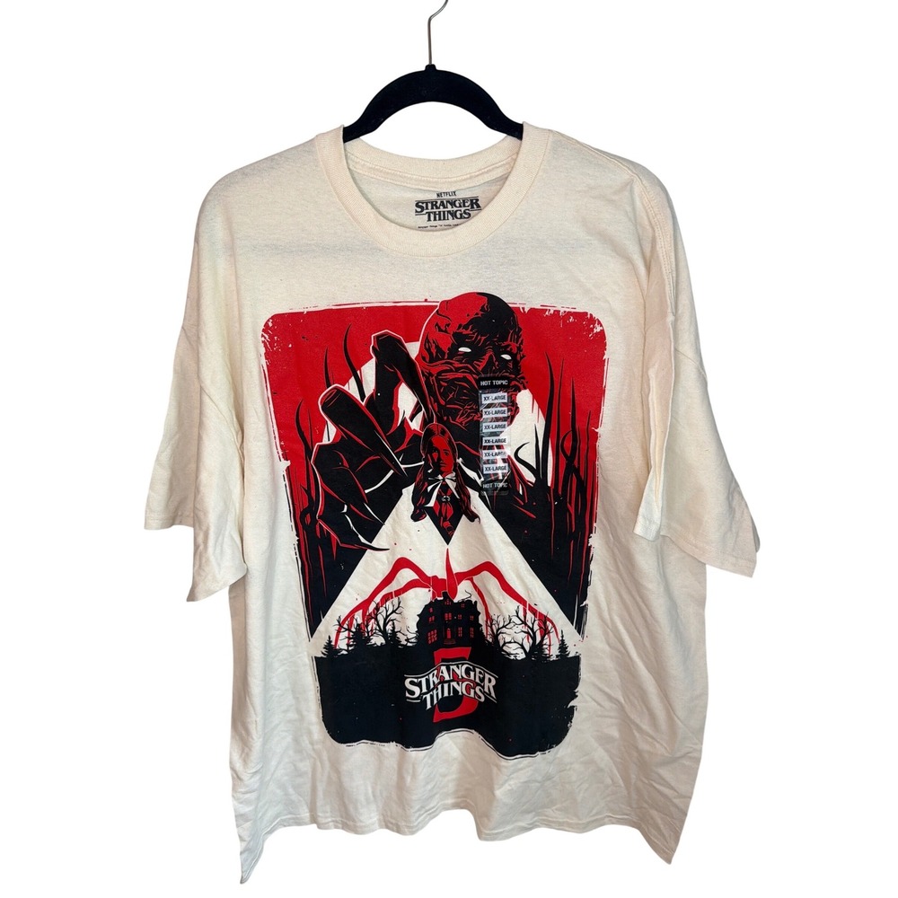 Stranger Things‎ Vecna Max Mayfield Graphic Tee Hot Topic Cream Mens 2XL New